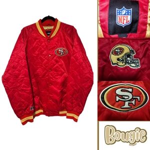 Vintage NFL San Francisco 49ers Red Quilted Jacket XL